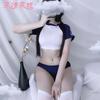 Sex Underwear Sexy College Style Split Swimsuit Dead Pants Water Shorts Set Small Breasts Big Tight Flirting