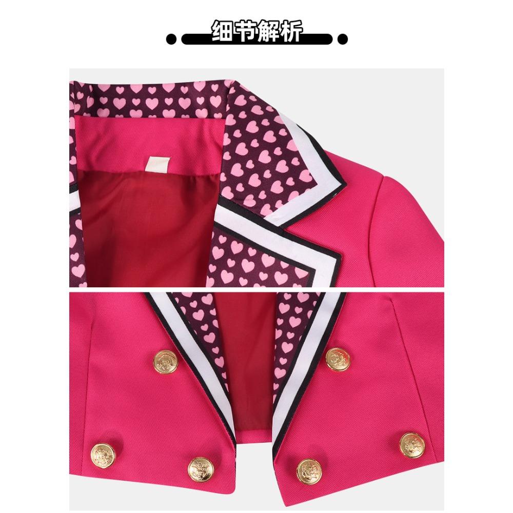 Descendants Pink Suit Cosplay Set, Kids Full Outfit for Halloween Expo & Party