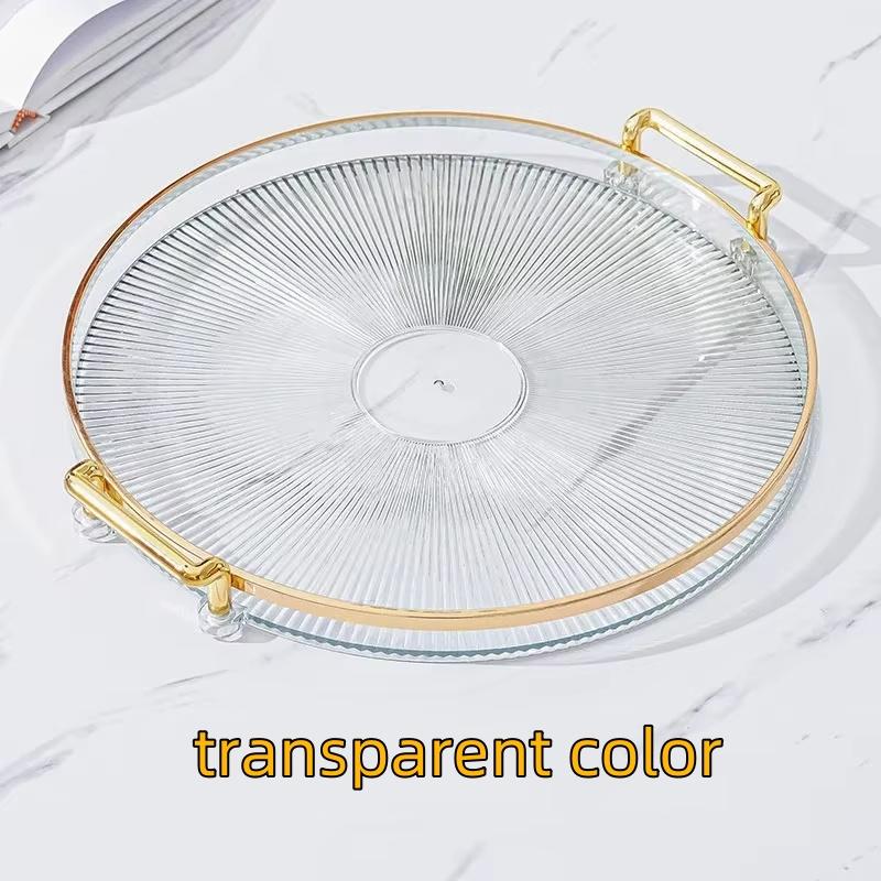 Круглый поднос для хранения дома, гостиной, журнального столика, тарелка для хранения чайной чашки, акриловый поднос, органайзер для ароматерапии, домашний декор