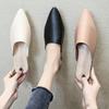 Fashion New Summer Lazy Pointy Flat Shoes for Women Fashion Casual Designer Muller Shoes Female PU Leather Half Slippers Ladies