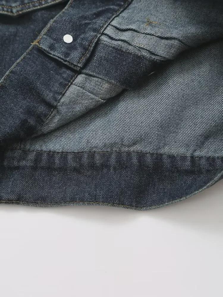 Женская модная джинсовая куртка и прямые брюки с высокой талией 8197003 8197002