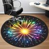 1pc Fireworks, Celebration Carpet for Office Non-Slip, Round Carpet, Soft & Comfortable, Carpet for Office, Round Floor Mat yy251225154