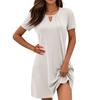 Women's Dresses Short Sleeve Casual Homecoming Vacation Beach T-Shirt Dresses
