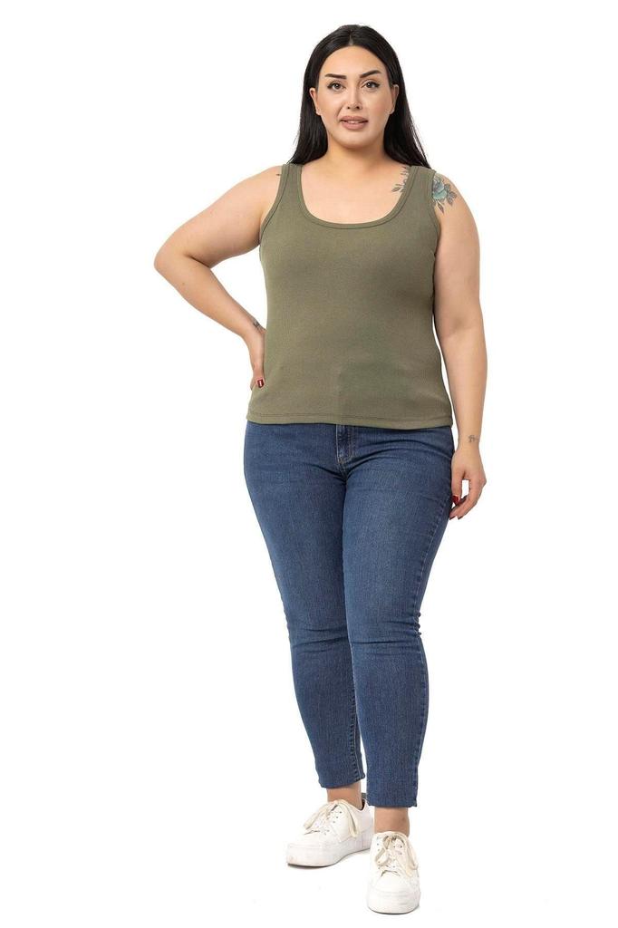 Женский стиль, боди большого размера, зеленый боди больших размеров с ребристыми ребристыми бретельками