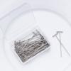100Pcs 27/32/38/45/51/53mm T Pins Sharp Point Positioning Needle Sewing Pins for Wigs  DIY Crafts