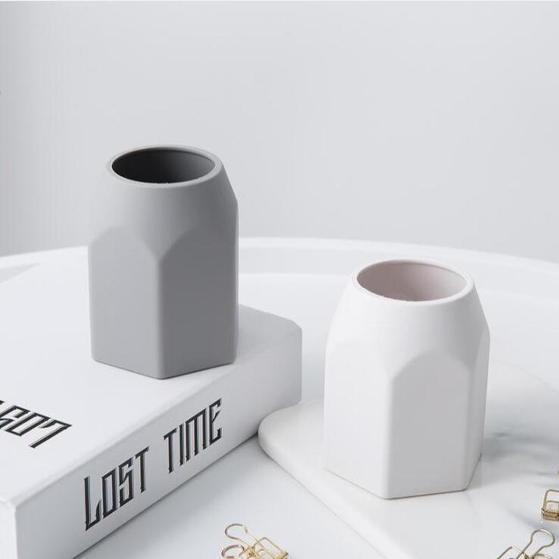 Силиконовый держатель для ручек, офисный школьный футляр для хранения, пластиковая коробка для ручек, настольный органайзер для карандашей, белый, серый настольный органайзер