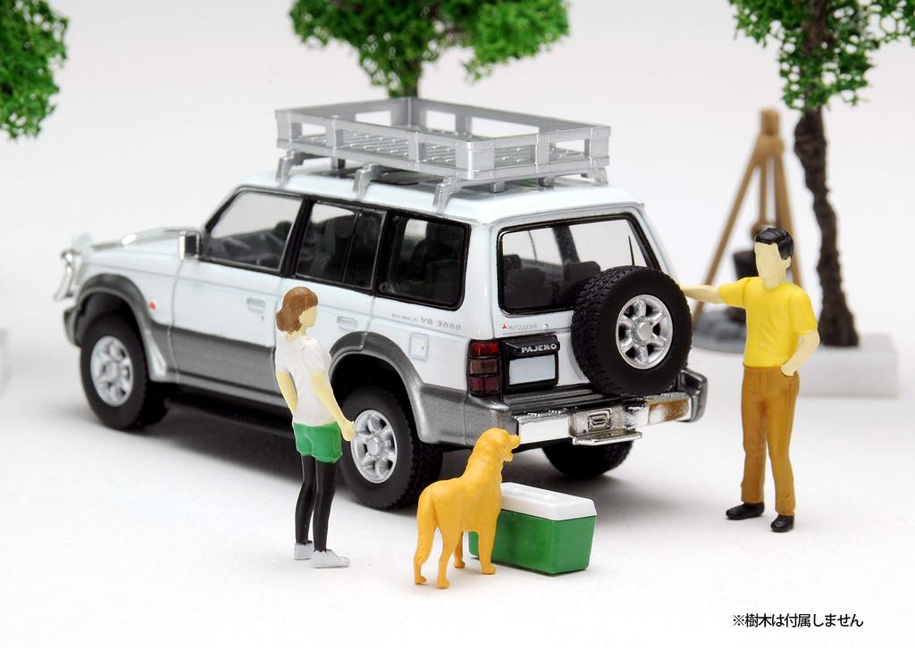 Geocolle 64 01a Кемпинг Mitsubishi Pajero Wide VR с эксклюзивными аксессуарами Готовый набор миниатюрных автомобилей 1/64 #CarSnap (Цвет средней крыши TLV-NEO) &