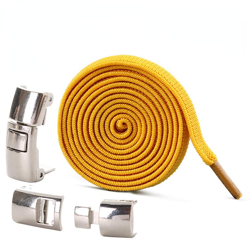 Новые шнурки для обуви без завязок, эластичные шнурки с замком для детей и взрослых, быстрые ленивые шнурки с металлическим замком, шнурки для обуви