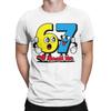 Мужские футболки 67 Six Seven Bruh Смешные Итальянский Мозговая Гниль Смешные 100% Хлопок Футболки С Коротким Рукавом Футболки С Круглым Вырезом Топы Подарок на День Рождения