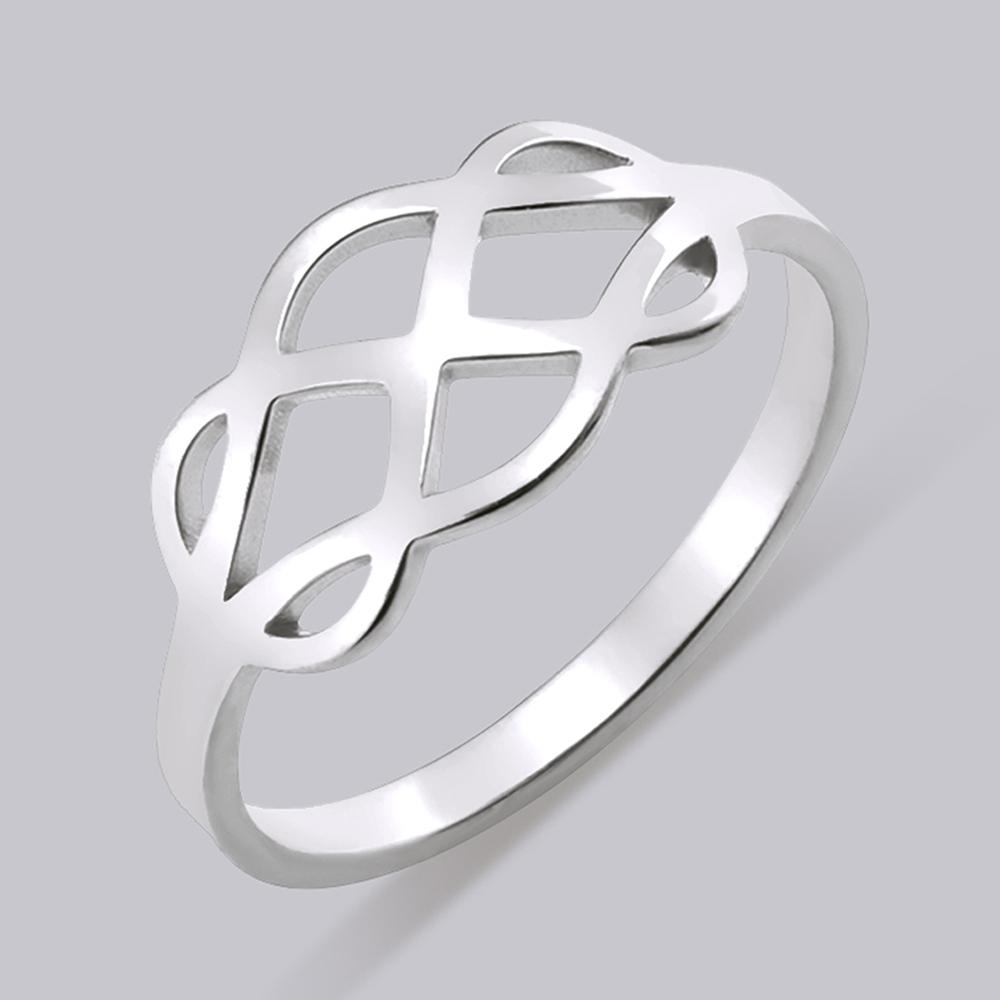 Dawapara Trinity Celtics Knot Ring Irish Love Heart Friendship Promise Engagement Ring Stainless Steel Wedding Band