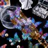 6 styles 20 pcs Gilt butterfly dream series vintage sticker PET material collage Scrapbooking Material Junk Journal Supplies