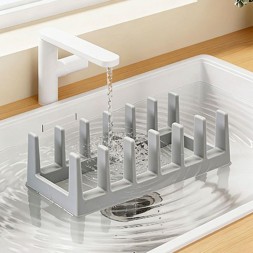 Durable Kitchen Storage Rack 6 Grids Pots Lids Organizer Rack Kitchen Pot Lid Holder