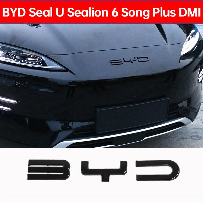 Для BYD Song Plus DM-i Seal U Sealion 6 Черный Воин Накладка на Передний Логотип Значок Отделка Аксессуары для Внешнего Модификации
