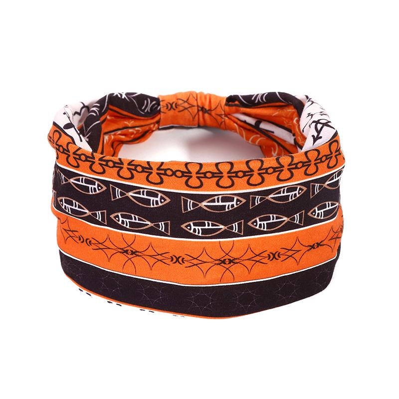 Модная хлопковая эластичная повязка на голову с африканским узором и принтом в виде крученой резинки для волос, широкие повязки для волос, бандана, тюрбан, повязка на голову