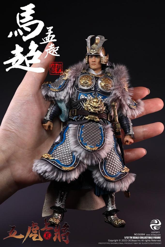THREE KINGDOMS ON PLAM Mikuni Five Tiger Generals Series Ma Chao Movable Action Figure Body Head Costume Accessories Full Set SG004 [AC]303TOYS 1/12