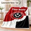 Custom Text Flannel Blanket Sheffield United FC Print Warm Cozy Blanket Home Sofa Bedding