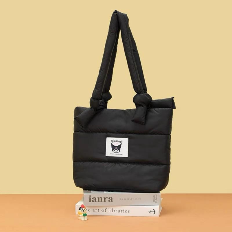 Модная мультяшная пуховая тканевая сумка-тоут четырех цветов, милая мягкая сумка через плечо с милым котом, сумка большой вместимости