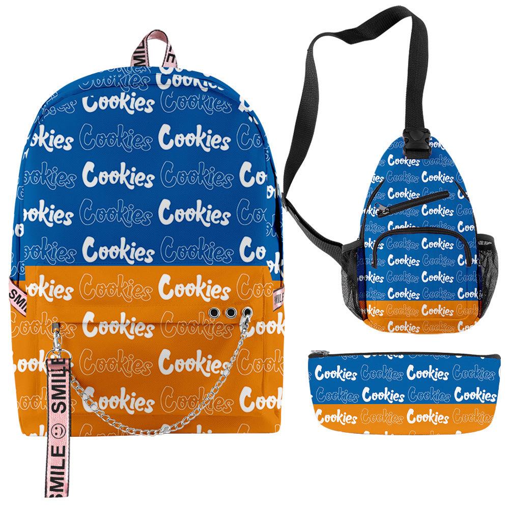 Cook 3D Digital Color Printing Set Oxford Cloth Waterproof Backpack Student Bag