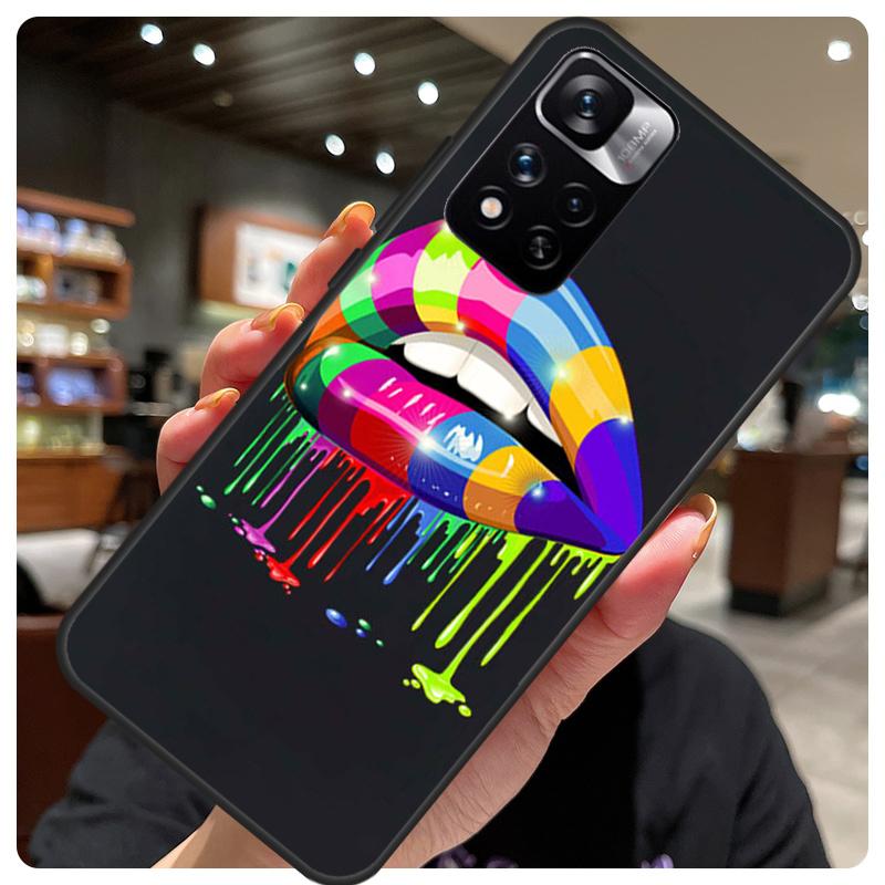 Sexy Lips KISS For Redmi 10 9C 10C 12C Cover For Xiaomi Redmi Note 12 Pro 10 9 8 11 Pro 9S 10S 11S 12S Case