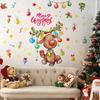 2 Sheets/Set Christmas Elk Wall Sticker Waterproof PVC Self-adhesive Home Office Living Room Holiday Cartoon Reindeer Decoration Decal