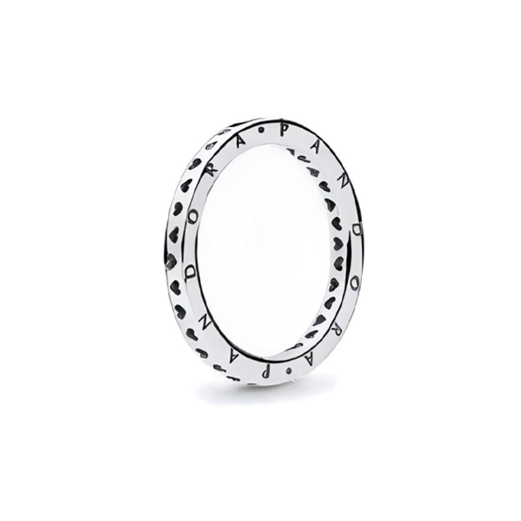 Pandora Кольцо из серебра 925 пробы с логотипом в виде сердца, унисекс, 197133