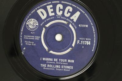 7-дюймовая пластинка ROLLING STONES - I Wanna Be Your Man / Stoned F11764 DECCA 1963 UK Rock Б/у