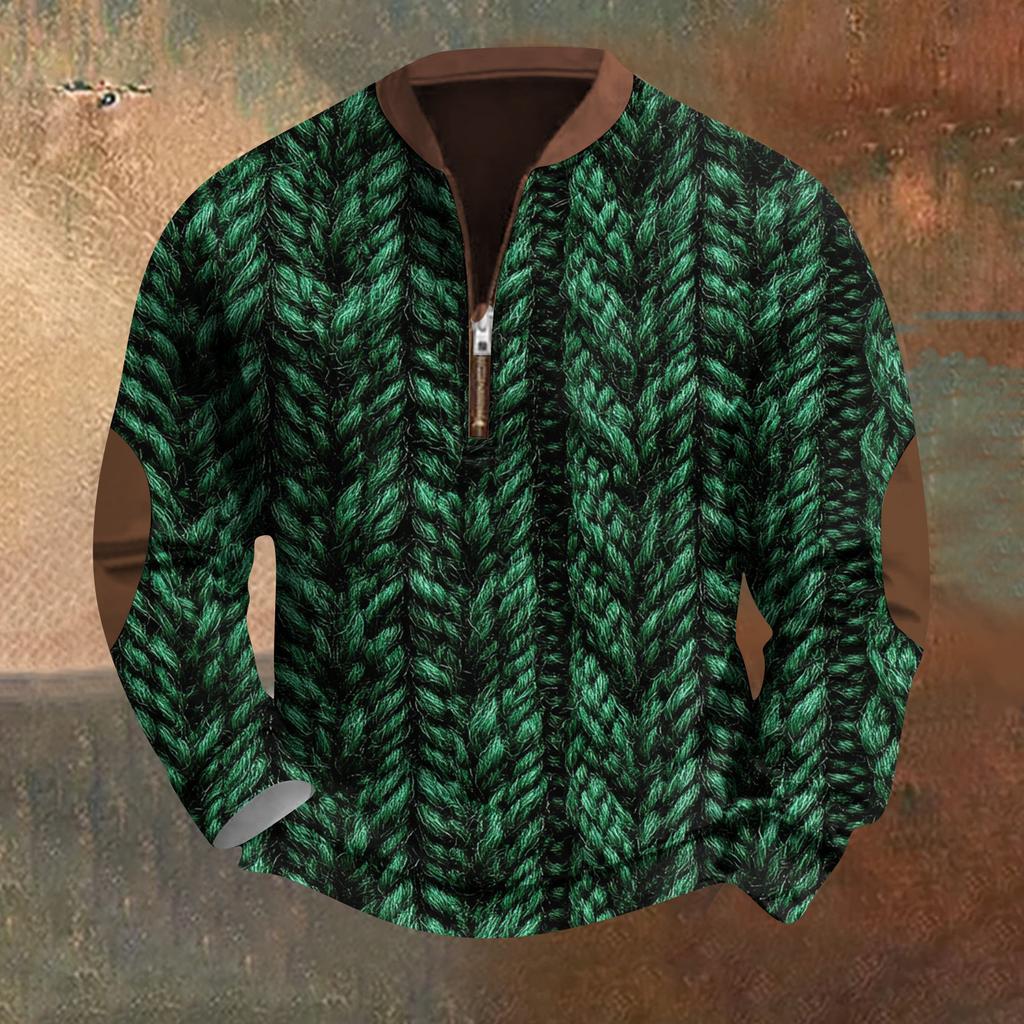 Мужская повседневная толстовка в стиле ретро с градиентным принтом