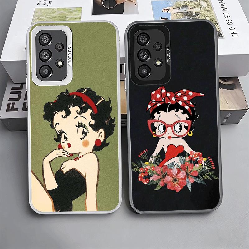 Мягкий чехол для телефона B-Bettys B-Boops Girl для Samsung A17 A16 A15 A14 A13 A57 A56 A55 A54 A53 A37 A36 A35 A34 A33 A26 A25 A24 A23 A5