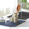 ideaco Kitchen Drainers Sculpture Tool D, Stone Sand White, 13.8cm Wide x 13.1cm Deep x 14cm High