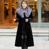 Women's Clothing Faux Fur Coat Autumn Winter Long Water Mink Fur Coat Fox Big Fur Collar Large Size