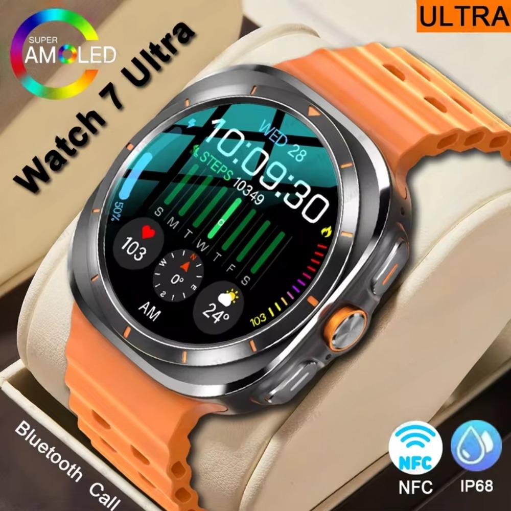 2024 Новинка для SACOSDING Watch 7 Классические умные часы для мужчин и женщин Пользовательский циферблат HD AMOLED Голосовой вызов NFC GPS Трекер Спортивные часы
