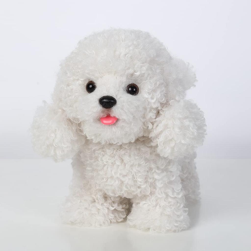 Electronic Walking Poodle Plush Toy, Realistic Interactive Puppy, Pet Dog, Walks, Barks, Wags Its Tail and Talks, Pet Gift for Boys and Girls Ages 3+