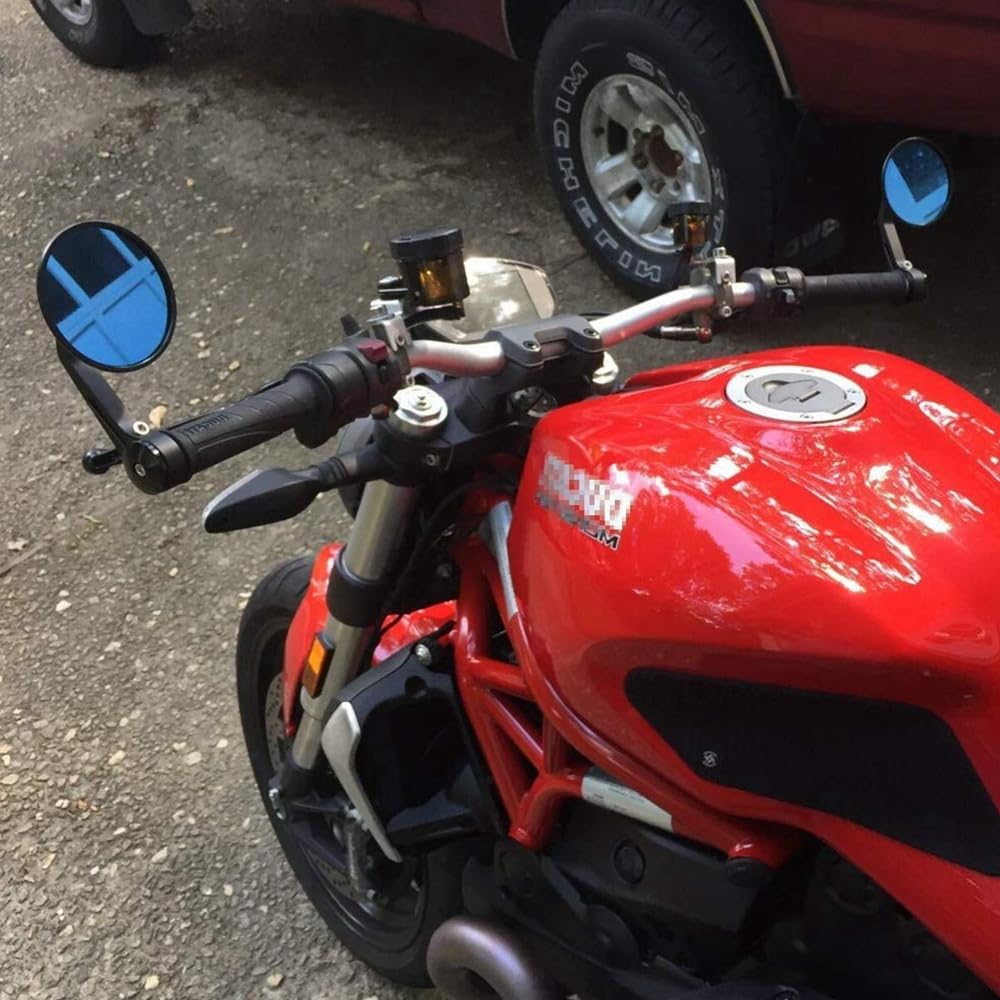 YCHOICEAUMO Зеркало руля, Зеркало мотоцикла, Зеркало мотоцикла, Алюминий CNC, Легкое, Мотоцикл, Левое и