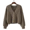 Women Outerwear Elegant Autumn Winter Coat Loose Matching Cardigan for Women Long Sleeve Top Vintage Casual Basic Top Sweater Knitwear