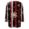 Women's Fashion Casual Seven Sleeve Christmas Printed Round Neck Top