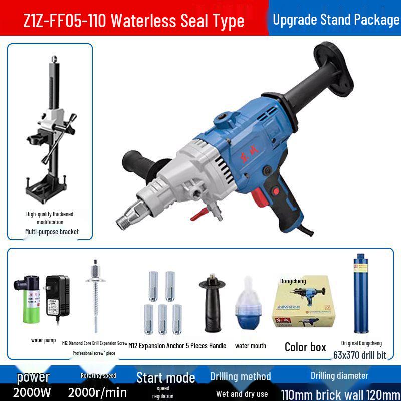 Diamond Core Drill for Concrete AC Vent Openings - Light-Duty Benchtop High-Power Machine