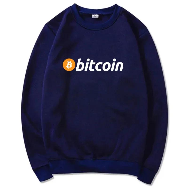 New Unisex ONeck Sweatshirt Comfortable Unisex Bitcoin Printed Printed Hoodie Fashion Unisexs Pullover Street Trendy Unisexs Clothing