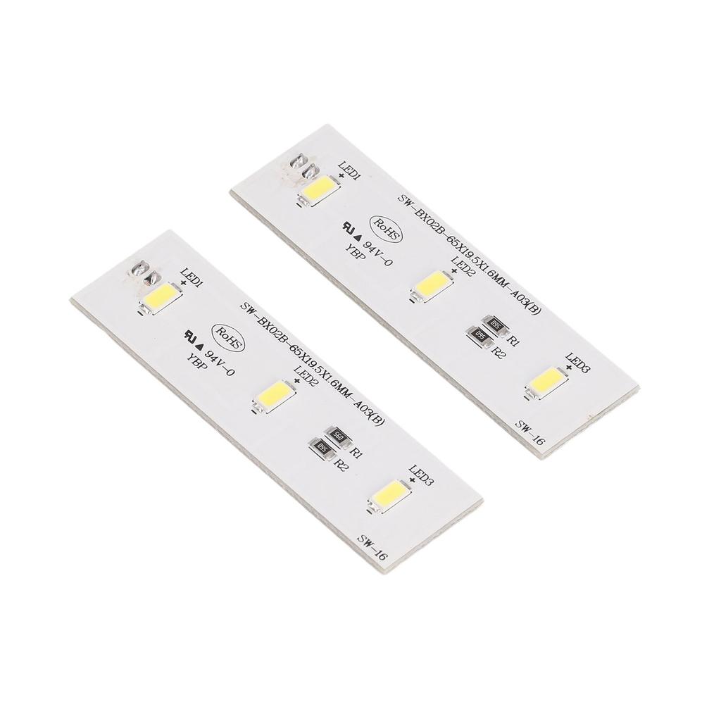 2Pcs Refrigerator LED Light Strip Bar Replacement Freezer Refrigerator Light Strip Bar Repair Part