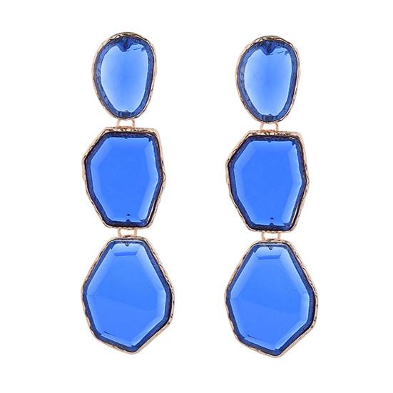 1 пара женских длинных висячих серег неправильной геометрической формы из смолы, многослойные гладкие гальванические украшения для ушей, женские выпускные коктейли, висячие уши