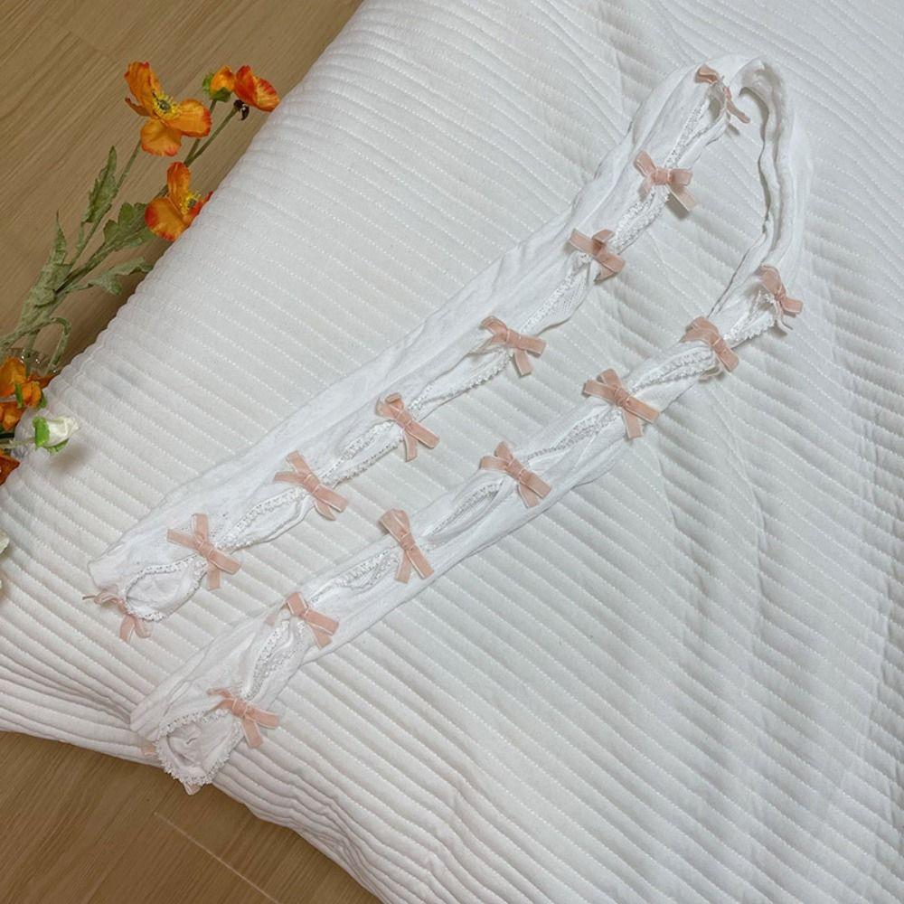 Рукава-шаль с бантом и кружевным бантом Перчатки без пальцев Лолита Кружевные перчатки без пальцев для девочек Вечеринка