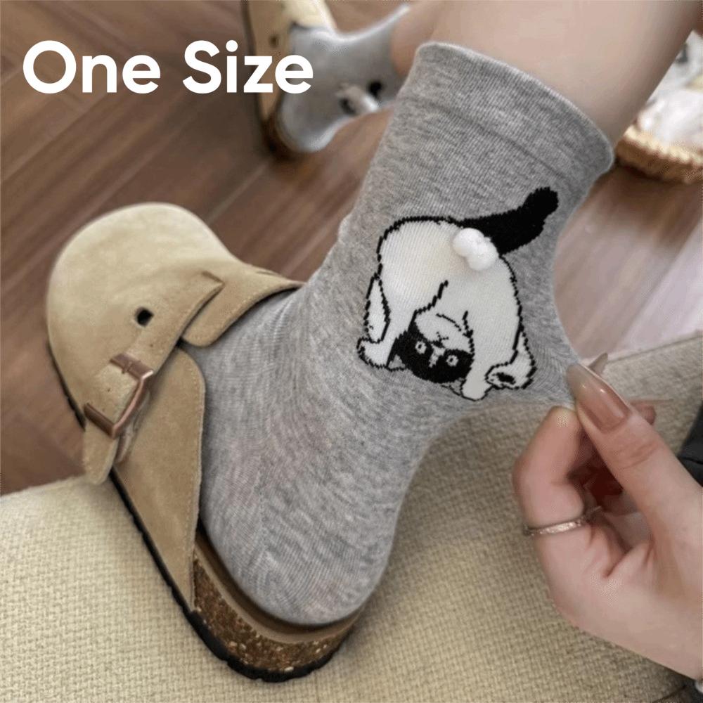 Soft 3D Cat Socks Breathable Comfortable Cotton Socks Cute Creative Cartoon Cat Socks All Seasons