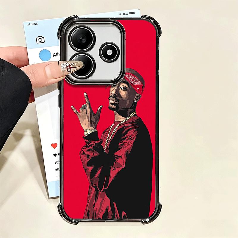 Рэпер 2pac Певец Тупак Мягкий чехол для телефона для Xiaomi Poco X7 X8 Pro Max X6 X5 X3 F8 Ultra F7 M8 M7 M5S Redmi 15C 15A 15 14C 13C 1