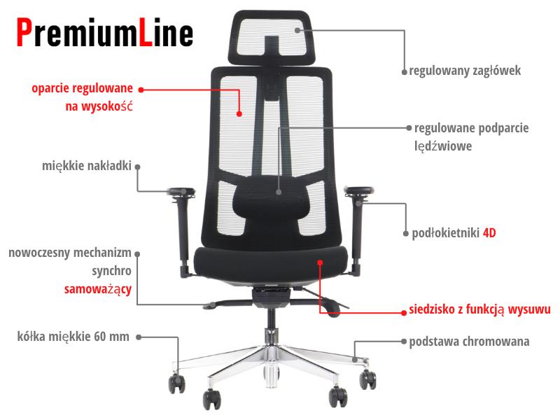 Akcent Plus Black Self-Weighing Mechanism 4D Armrests