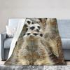 Meerkat 012 Blanket Soft Warm Flannel Throw Blanket Cover for Bed Living Room Picnic Travel Home Sofa