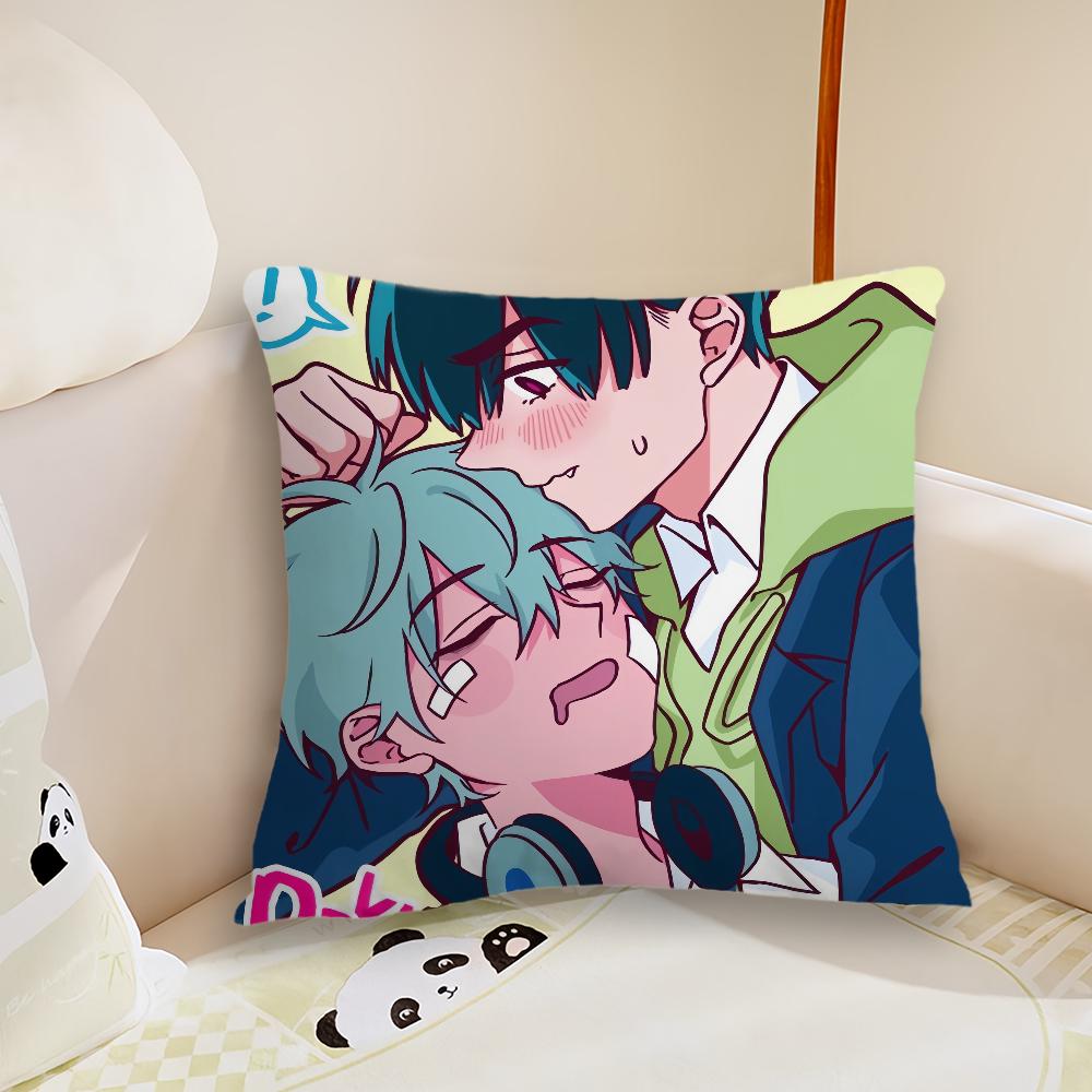 AQlien SStage Cute cushion cover Pillow Case Plush Fabric Soft Double Sided Print Sofa Cushion Cover Throw Pillow Covers