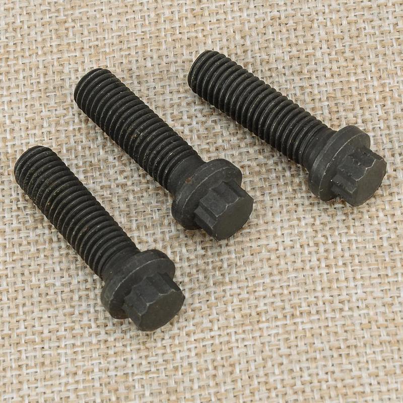 New 3903834 3Pcs Black Starter Motor Mounting Bolt Fit for Dodge Cumm Starter 5.9L 1994-2001 2002 2003 2004 2005 2006 2007