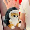 Fried Shrimp Cat Pendant Sharp Teeth Gift Clear Texture Chic Portable Plush School Bag Decoration