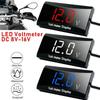 Multifunction Voltimetro Digital Time Clock Thermometer Voltmeter DC 12V 3 In 1 LED Display Motorcycle Scooter Car Boat IP67