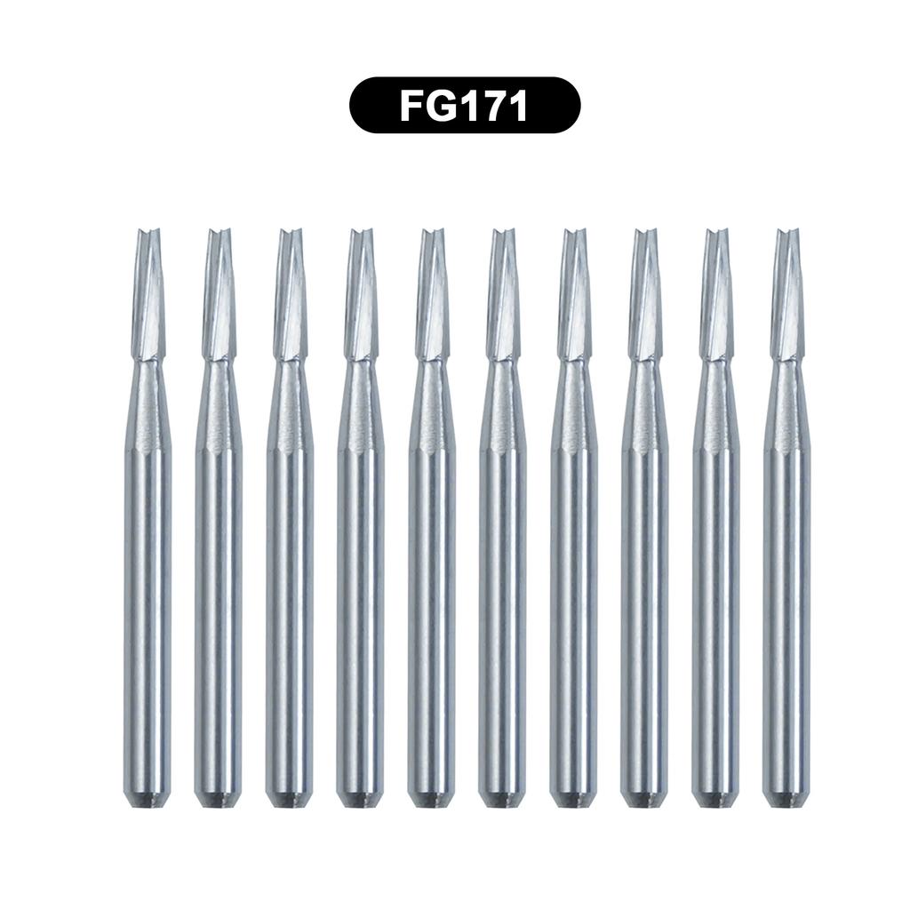 10Pcs/Box WellCK FG Dental Carbide Burs Dia 1.6mm For High Speed Tungsten Steel Burs FG330 FG556 FG245 FG34