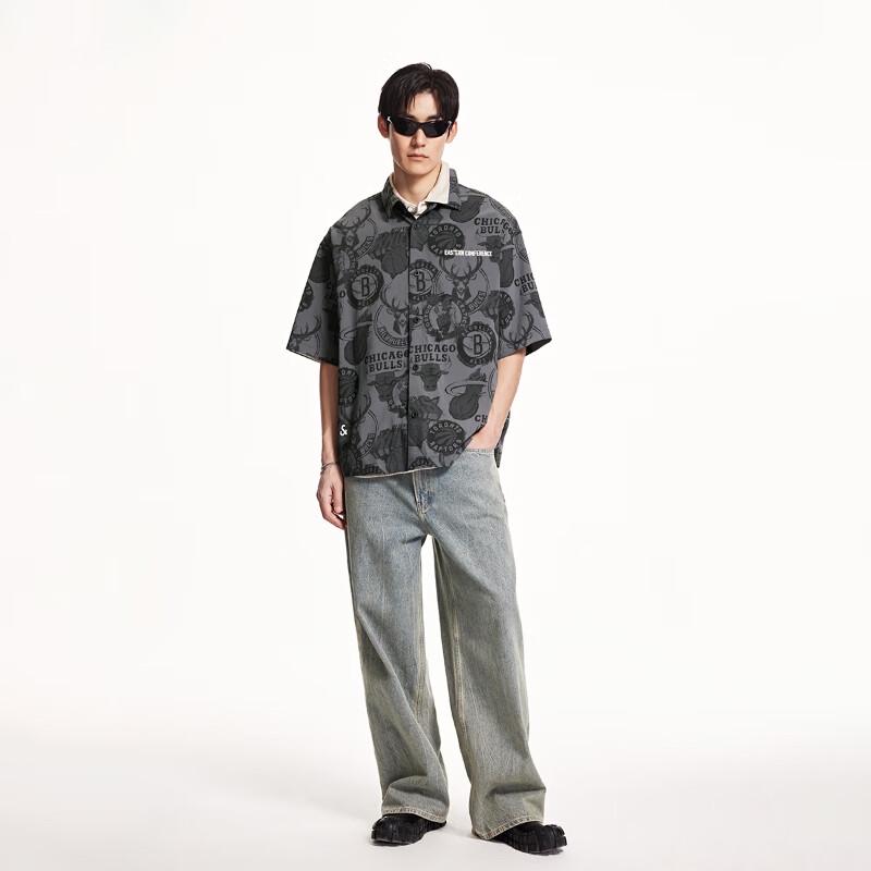 JACK&JONES NBA Eastern Conference Logo Loose Fit Short Sleeve Shirt